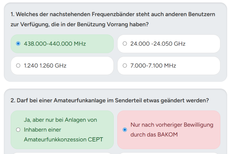 Neuer BAKOM Vorschriften Trainer von HB9ID