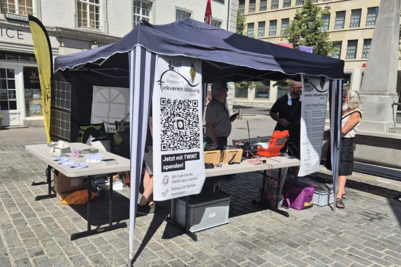 Infostand in St. Gallen – Amateurfunk zum Anfassen